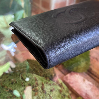 CHANEL Timeless Flap Black Caviar Wallet