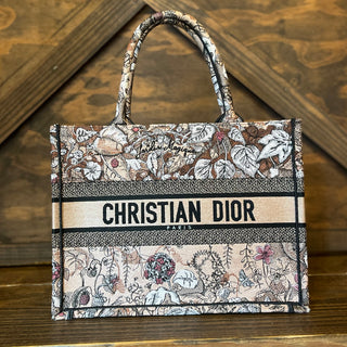 DIOR Jardin Magique Medium Pink Canvas Tote